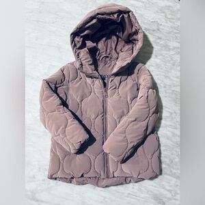 Pink Quilted Hooded Jacket